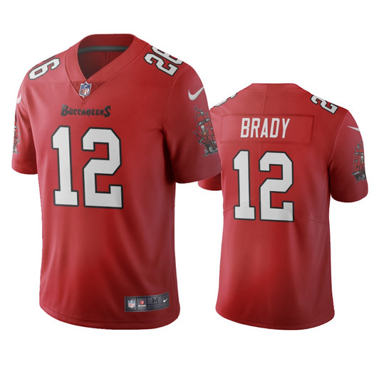 [FULLY STITCHED] Tampa Bay Buccaneers Tom Brady Red Style 12 Limited Football Jersey 