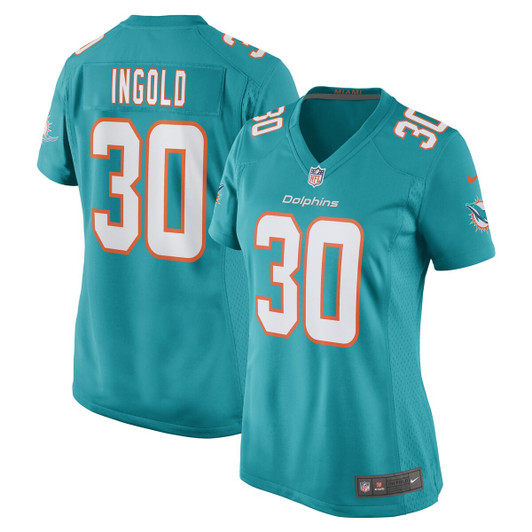 [FULLY STITCHED] Miami Dolphins Alec Ingold American Aqua Limited Football Jersey 