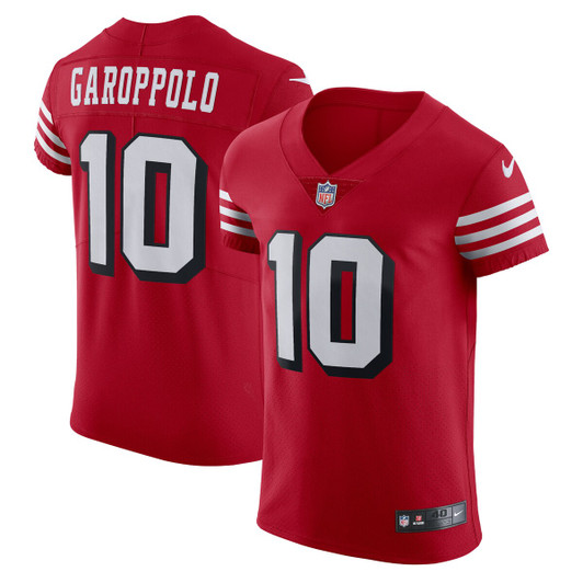 [FULLY STITCHED] San Francisco 49ers Jimmy Garoppolo Alternate Scarlet Style 2 Limited Football Jersey 