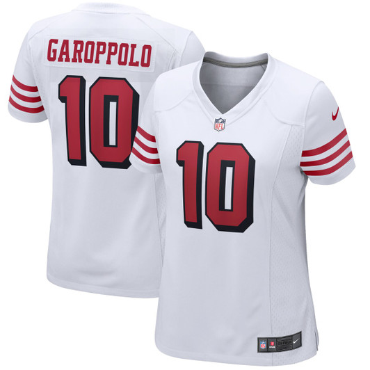 [FULLY STITCHED] San Francisco 49ers Jimmy Garoppolo Alternate White Limited Football Jersey 