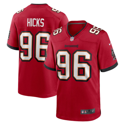 [FULLY STITCHED] Tampa Bay Buccaneers Akiem Hicks Red Style 4 Limited Football Jersey 