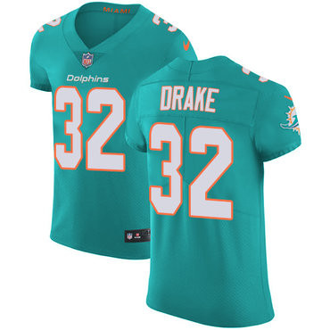 [FULLY STITCHED] #32 Miami Dolphins Kenyan Drake Aqua Green Limited Football Jersey 