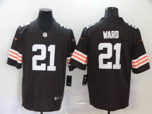 [FULLY STITCHED] #21 Cleveland Browns Denzel Ward 2020 Black Limited Football Jersey 
