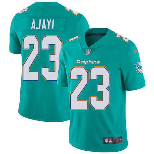 [FULLY STITCHED] #23 Miami Dolphins Jay Ajayi Aqua Green Limited Football Jersey 