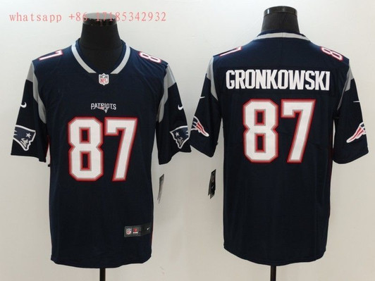 [FULLY STITCHED] #87 New England Patriots Rob Gronkowski 2020 Navy Limited Football Jersey 
