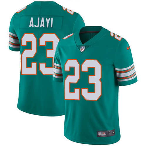 [FULLY STITCHED] #23 Miami Dolphins Jay Ajayi Aqua Green Alternate Limited Football Jersey 
