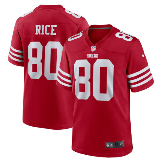 [FULLY STITCHED] San Francisco 49ers Jerry Rice Retired Scarlet Style 2 Limited Football Jersey 