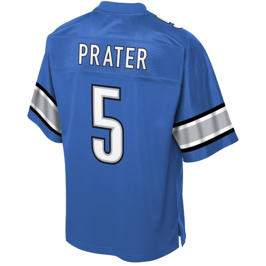 [FULLY STITCHED] Detroit Lions Matt Prater Historic Logo Blue Limited Football Jersey 