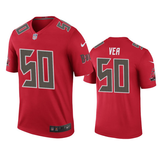 [FULLY STITCHED] Tampa Bay Buccaneers Vita Vea Red Color Rush Limited Football Jersey 