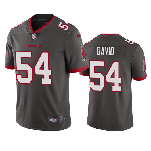 [FULLY STITCHED] Tampa Bay Buccaneers Lavonte David Pewter 2020 Limited Football Jersey 