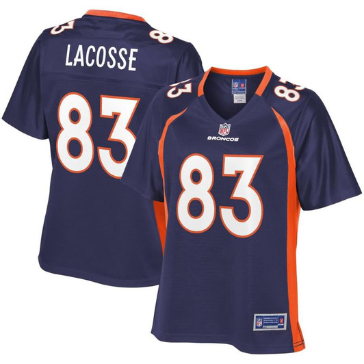 [FULLY STITCHED] Denver Broncos Matt Lacosse Alternate Navy Limited Football Jersey 