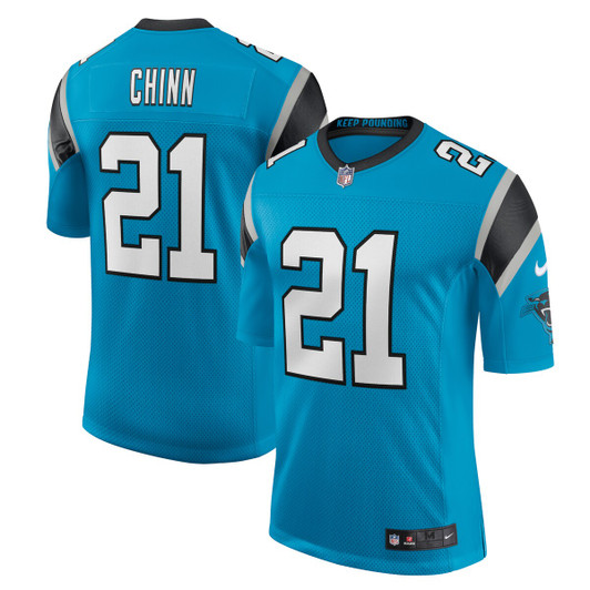 [FULLY STITCHED] Carolina Panthers Jeremy Chinn Blue Style 7 Limited Football Jersey 