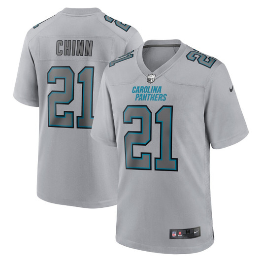 [FULLY STITCHED] Carolina Panthers Jeremy Chinn Atmosphere Gray Style 2 Limited Football Jersey 