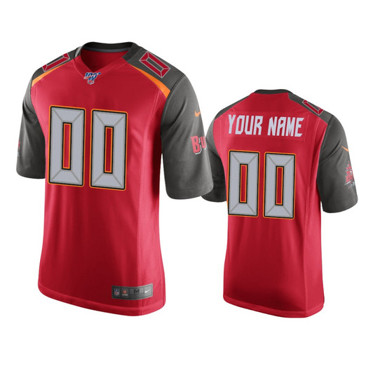 [FULLY STITCHED] Tampa Bay Buccaneers Red 100th Season Style 2 Limited Football Jersey 