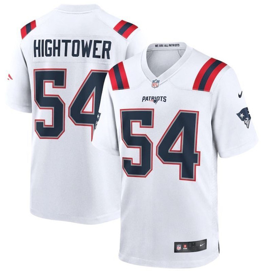[FULLY STITCHED] #54 New England Patriots Donta Hightower 2020 White Limited Football Jersey 