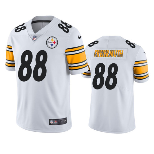 [FULLY STITCHED] Pittsburgh Steelers Pat Freiermuth White Style 3 Limited Football Jersey 