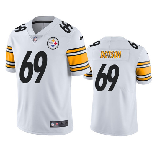 [FULLY STITCHED] Pittsburgh Steelers Kevin Dotson White Style 3 Limited Football Jersey 