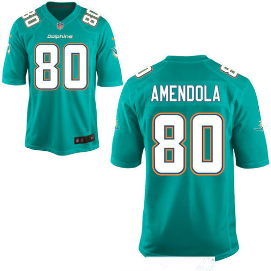 [FULLY STITCHED] #80 Miami Dolphins Danny Amendola Green Style 2 Limited Football Jersey 