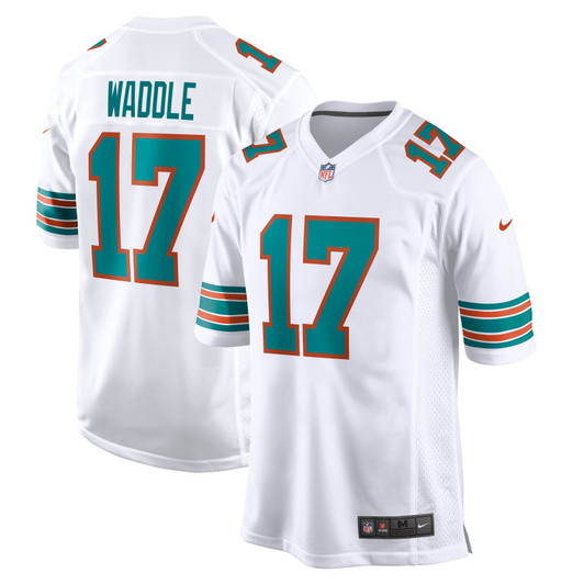 [FULLY STITCHED] Miami Dolphins Jaylen Waddle American White Limited Football Jersey 