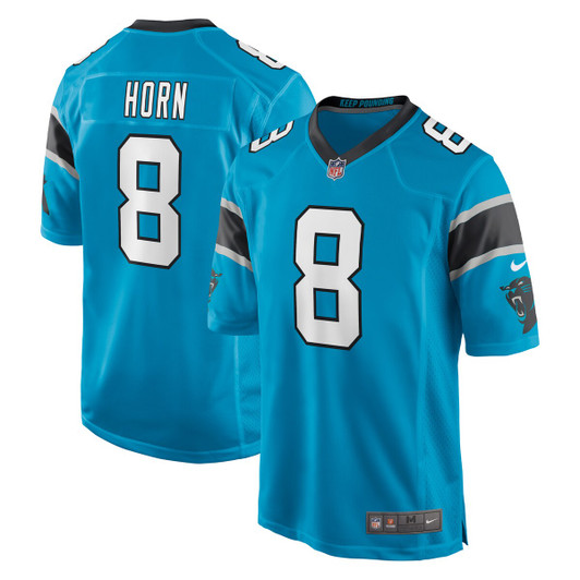 [FULLY STITCHED] Carolina Panthers Jaycee Horn American Blue Limited Football Jersey 