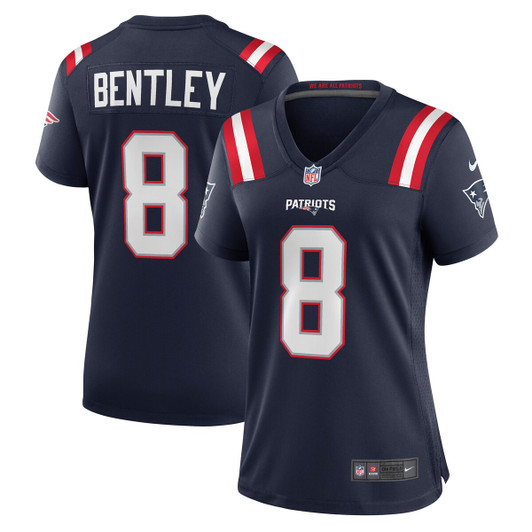 [FULLY STITCHED] New England Patriots Jawhaun Bentley American Navy Limited Football Jersey 