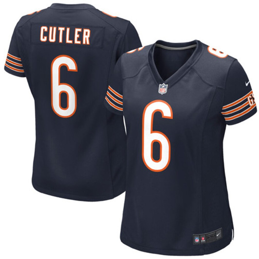[FULLY STITCHED] Chicago Bears Jay Cutler Navy Blue Style 3 Limited Football Jersey 