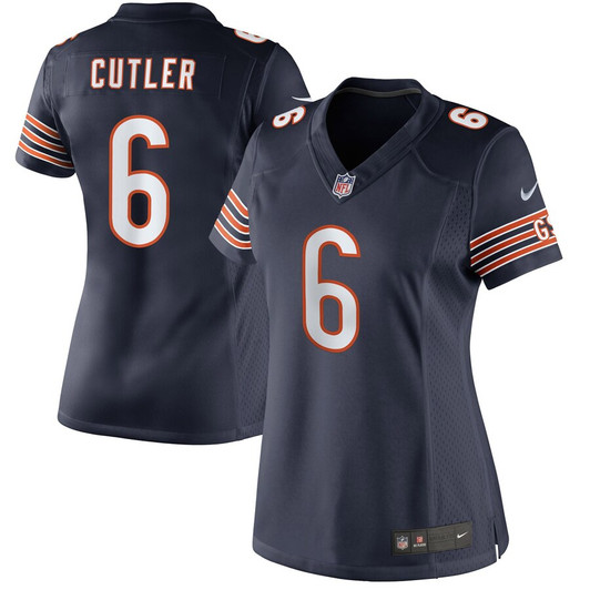[FULLY STITCHED] Chicago Bears Jay Cutler Navy Blue Style 4 Limited Football Jersey 