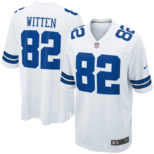 [FULLY STITCHED] Dallas Cowboys Jason Witten White Style 2 Limited Football Jersey 