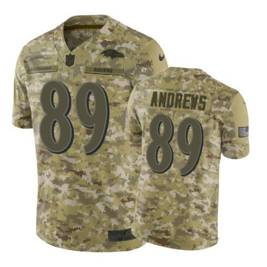 [FULLY STITCHED] Baltimore Ravens Mark Andrews Camo Limited Football Jersey 