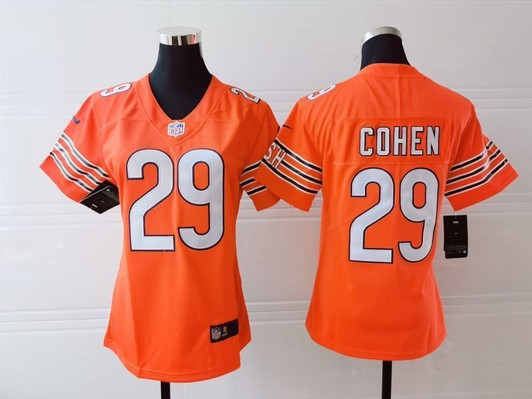 [FULLY STITCHED] #29 Chicago Bears Tarik Cohen 2020 Orange Limited Football Jersey 
