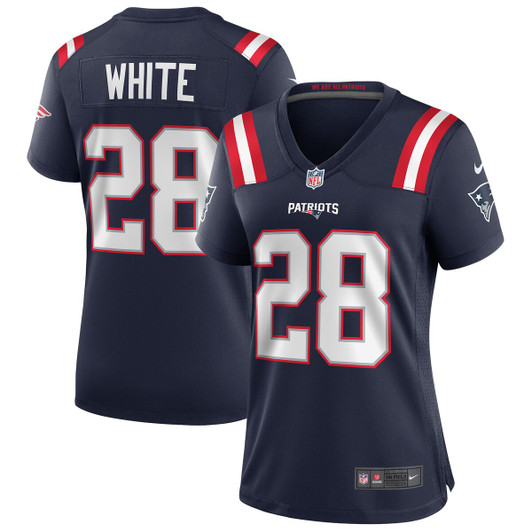 [FULLY STITCHED] New England Patriots James White American Navy Limited Football Jersey 