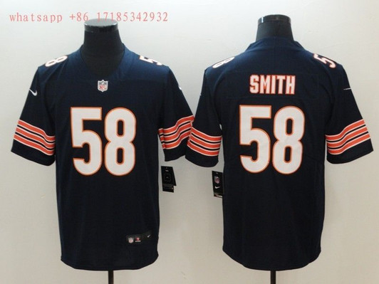 [FULLY STITCHED] #58 Chicago Bears Roquan Smith 2020 Black Limited Football Jersey 