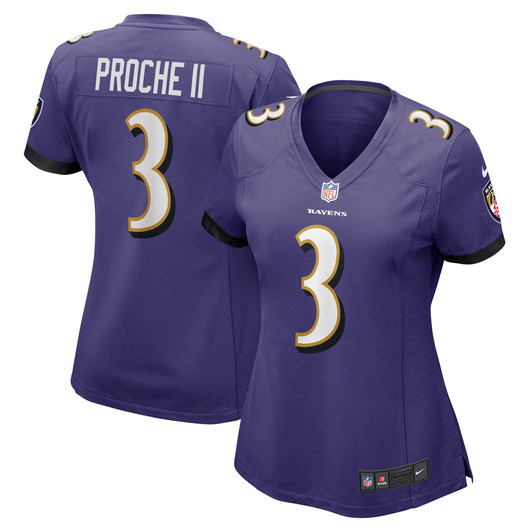 [FULLY STITCHED] Baltimore Ravens James Proche II Purple Limited Football Jersey 