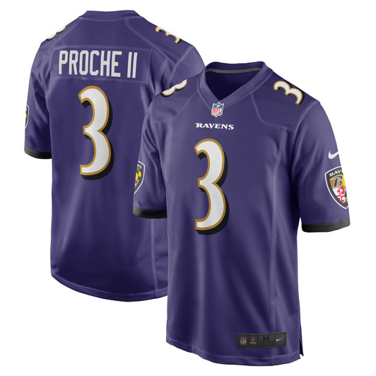 [FULLY STITCHED] Baltimore Ravens James Proche II Purple Style 2 Limited Football Jersey 