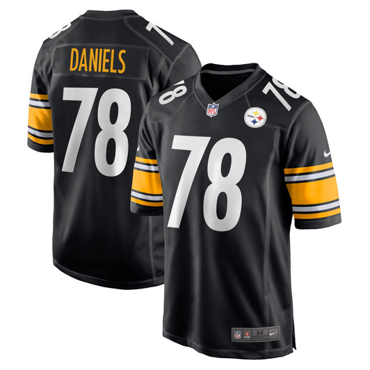 [FULLY STITCHED] Pittsburgh Steelers James Daniels Black Style 3 Limited Football Jersey 