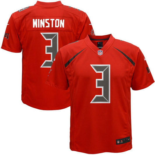 [FULLY STITCHED] Tampa Bay Buccaneers Jameis Winston Color Rush Red Limited Football Jersey 