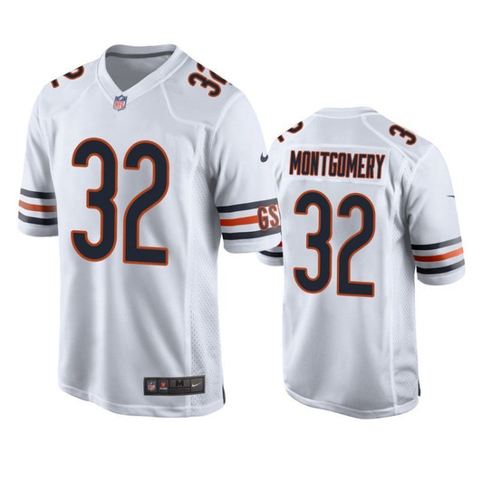 [FULLY STITCHED] Chicago Bears David Montgomery 2019 Draft White Style 2 Limited Football Jersey 