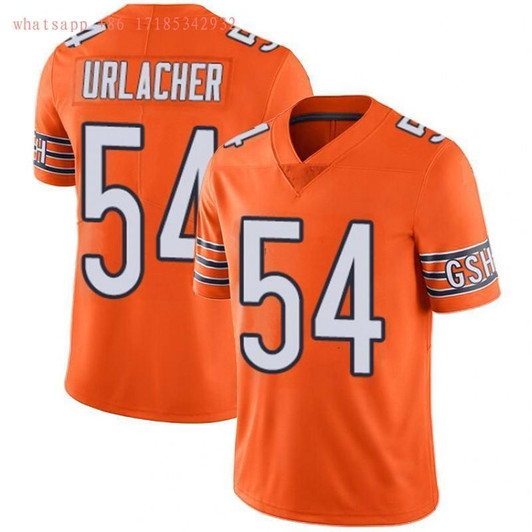 [FULLY STITCHED] #54 Chicago Bears Brian Urlacher 2020 Orange Limited Football Jersey 