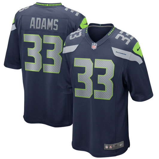 [FULLY STITCHED] Seattle Seahawks Jamal Adams American College Navy Limited Football Jersey 