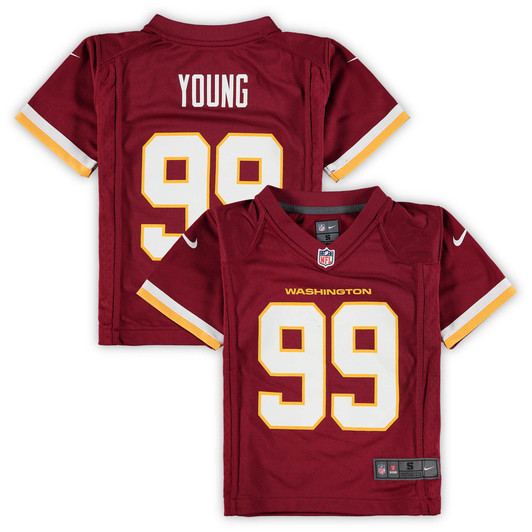 [FULLY STITCHED] Washington Football Team Chase Young Burgundy Style 7 Limited Football Jersey 
