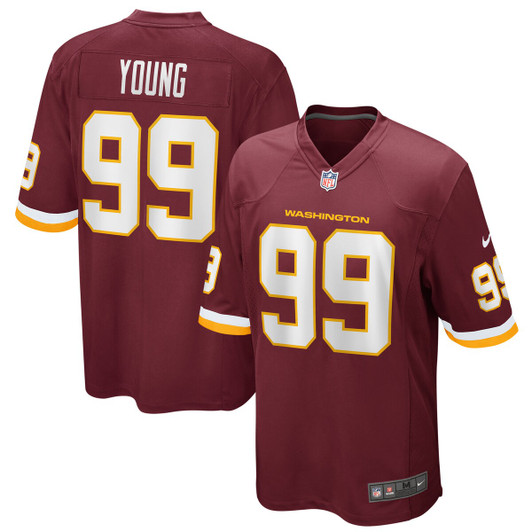 [FULLY STITCHED] Washington Football Team Chase Young Burgundy Style 10 Limited Football Jersey 
