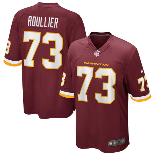 [FULLY STITCHED] Washington Football Team Chase Roullier Burgundy Style 2 Limited Football Jersey 