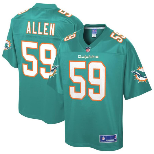 [FULLY STITCHED] Miami Dolphins Chase Allen Aqua Limited Football Jersey 