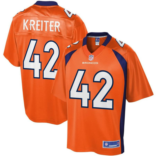 [FULLY STITCHED] Denver Broncos Casey Kreiter Orange Limited Football Jersey 