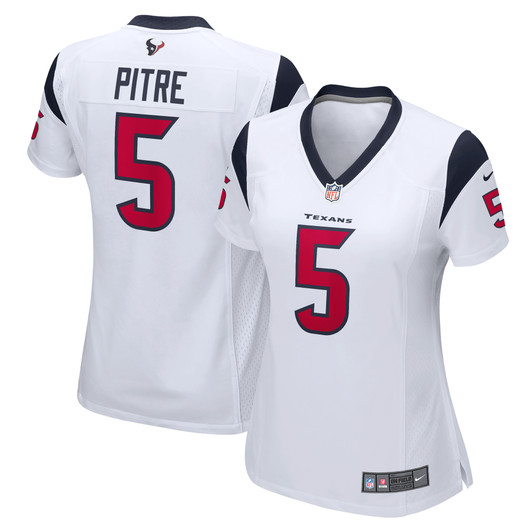 [FULLY STITCHED] Houston Texans Jalen Pitre White Style 6 Limited Football Jersey 