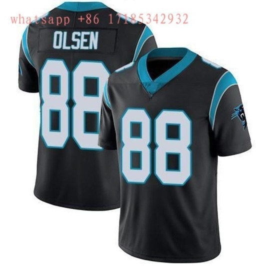 [FULLY STITCHED] #88 Carolina Panthers Greg Olsen 2020 Black Limited Football Jersey 