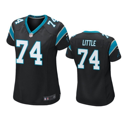 [FULLY STITCHED] Carolina Panthers Greg Little 2019 Draft Black Limited Football Jersey 