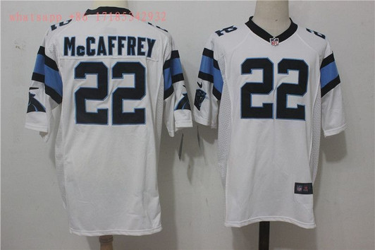 [FULLY STITCHED] #22 Carolina Panthers Christian Mccaffrey 2020 White Style 2 Limited Football Jersey 