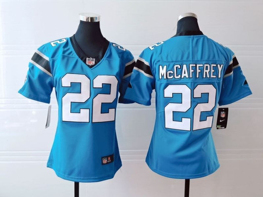 [FULLY STITCHED] #22 Carolina Panthers Christian Mccaffrey 2020 Cobalt Limited Football Jersey 