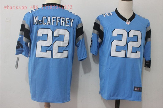 [FULLY STITCHED] #22 Carolina Panthers Christian Mccaffrey 2020 Grey Limited Football Jersey 